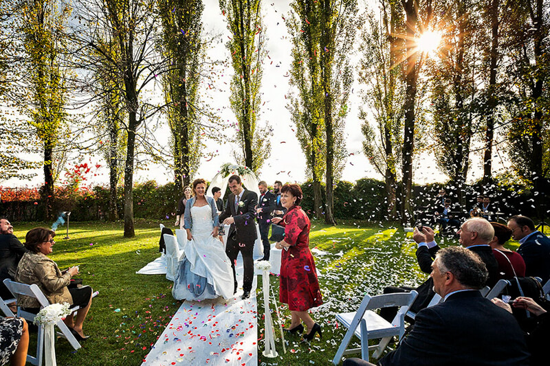 Fotografo di matrimonio a Venezia con rito civile all'americana presso Tenuta Polvaro. Michelino Studio, fotografo di matrimonio professionista in Veneto.