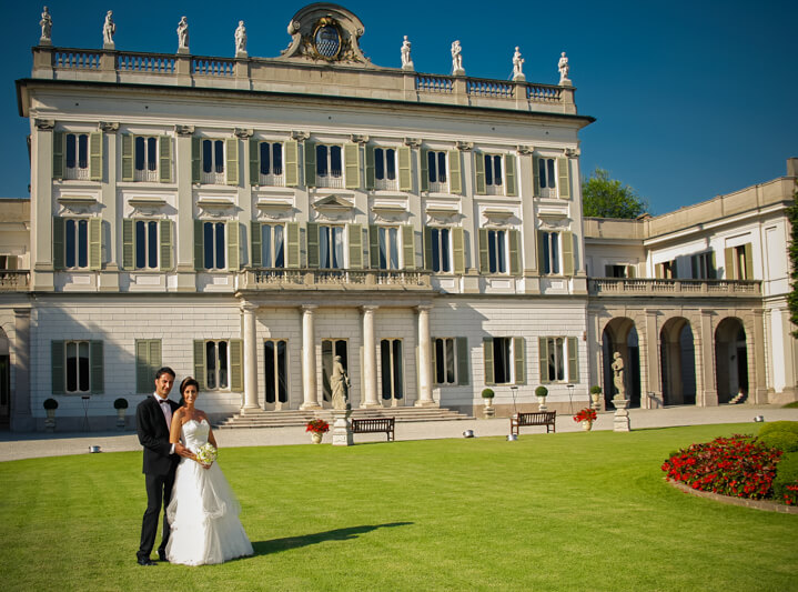 Fotografo di matrimonio a Milano, Chiesa S. Maria del Carmine a Brera. Ricevimento a Villa Borromeo. Michelino Studio, fotografo di matrimonio professionista.