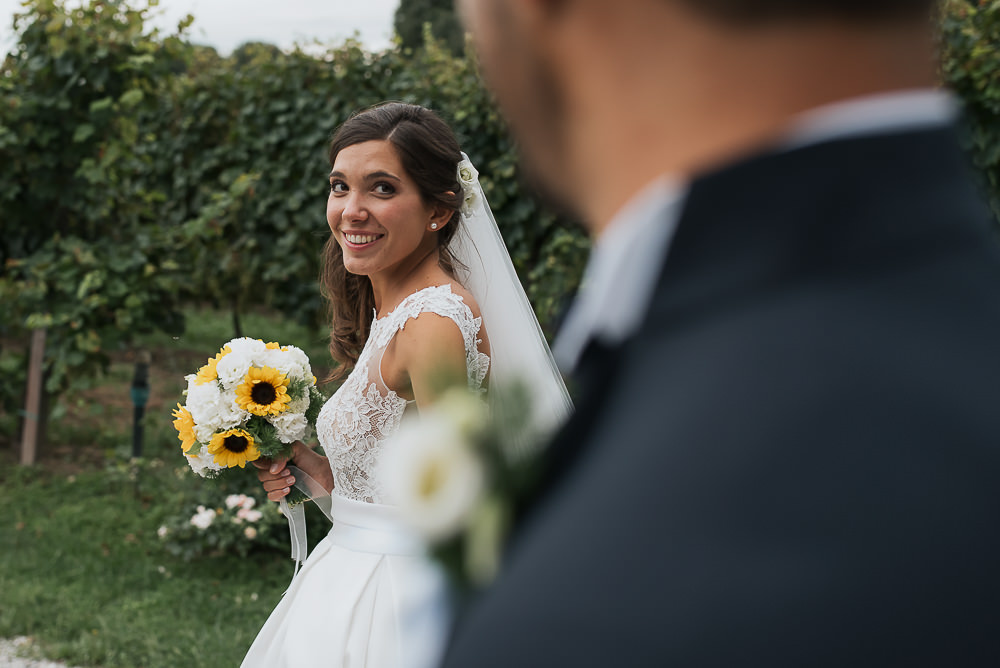 Servizio fotografico di matrimonio presso il ristorante Le Calandrine, Treviso. Camilla & Elia sposi. Michelino Studio fotografi di matrimonio professionisti a Treviso. 022